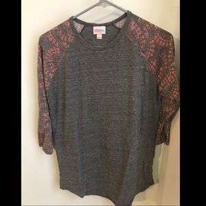 Lularoe Randy Gray with tribal sleeves